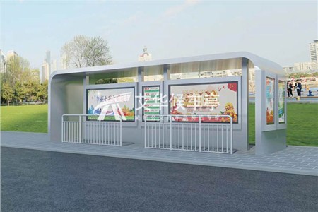 [17-12.27]天津不銹鋼候車亭第二車發(fā)貨